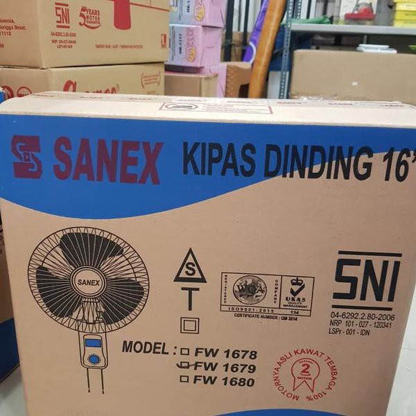 Sanex Kipas Angin Dinding 16 Inch FW-1679 Original