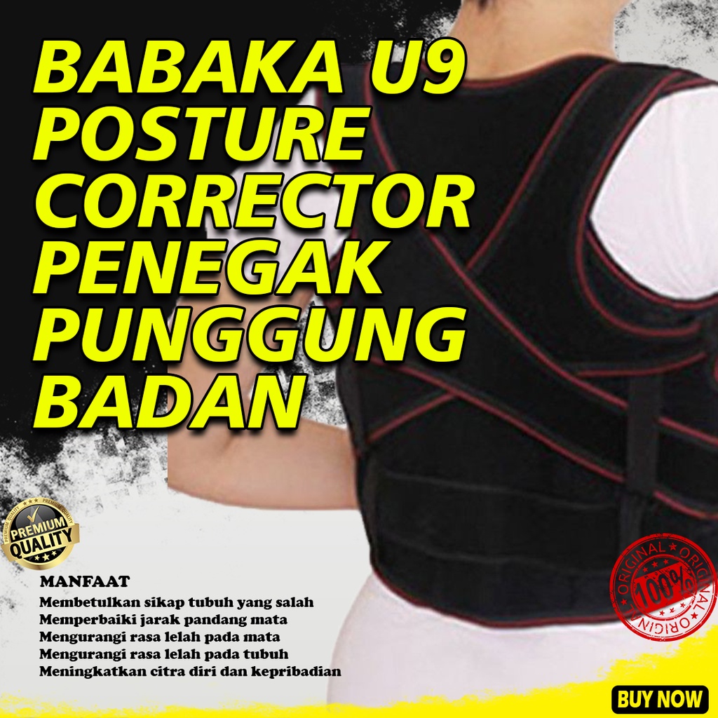 BABAKA KORSET POSTURE CORRECTOR Penegak Punggung Badan Penyangga Punggung Alat Terapi Bahu Pundak Terapi Tulang Belakang Korset Anti Bungkuk Penegak Badan