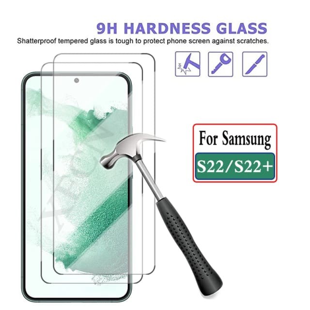 SAMSUNG GALAXY S23 / S23 PLUS / S22 / S22 PLUS TEMPERED GLASS CLEAR ANTI GORES KACA