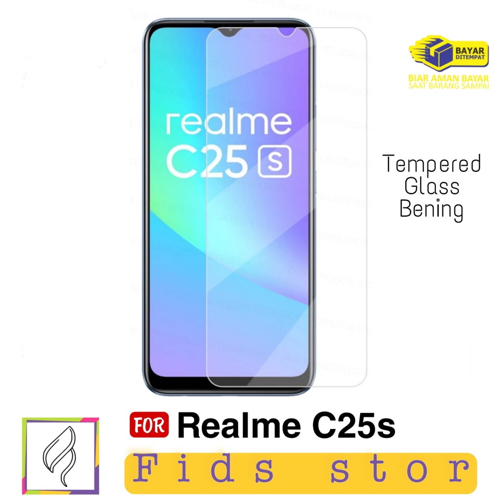 PROMO Tempered Glass Bening REALME C25s Full Layar Screen Guard Protector Antigores Kaca