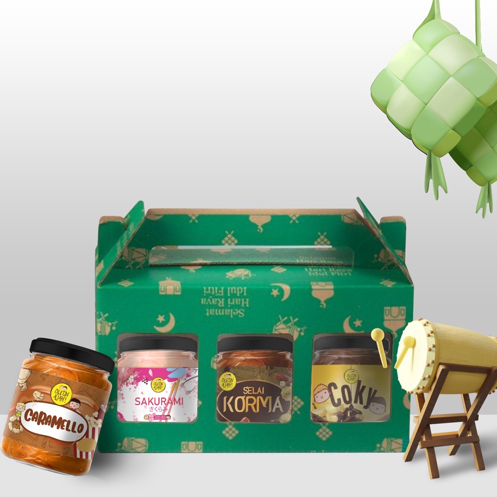 

Termurah Hampers Box Selai Lebaran 1 box isi 3 Selai