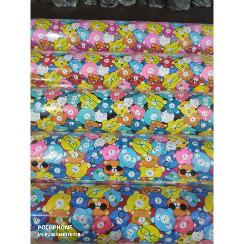 Kain Katun Motif Anak Boneka Rubah