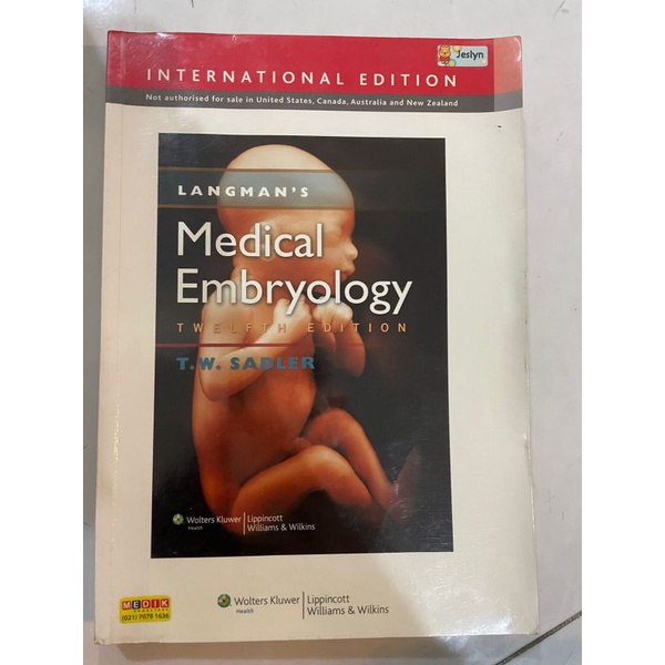 

Langman's Medical Embryology (12th edition)《Bekas》