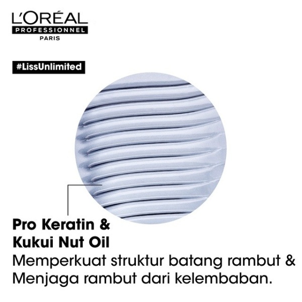LOREAL Serie Expert Liss Unlimited Shampoo & Hair Mask Set - Perawatan Rambut Kusut Keriting-6