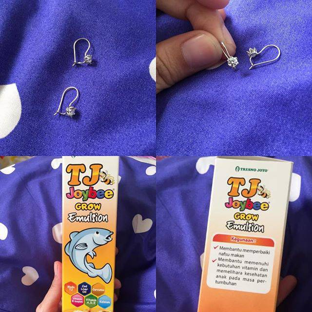 Anting Bayi Emas Putih 0.5 gr