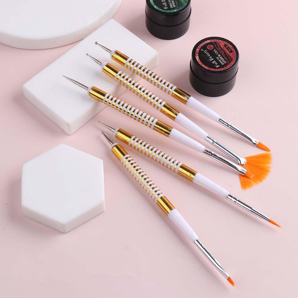 AUGUSTINA Agustina Kuas Nail Art Garis Perancis Gradien Alat Ukir Tarik Liner brush Manicure Light Therapy Pen