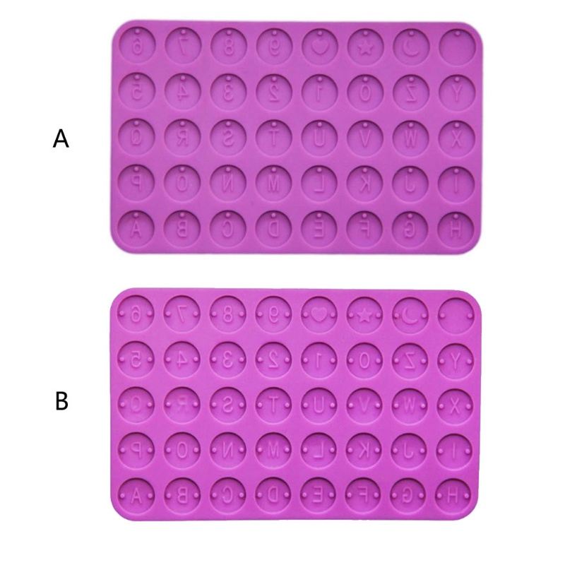 SIY  Initial Letter Number Round Discs Resin Mold Alphabet Bead Mold Jewelry Making