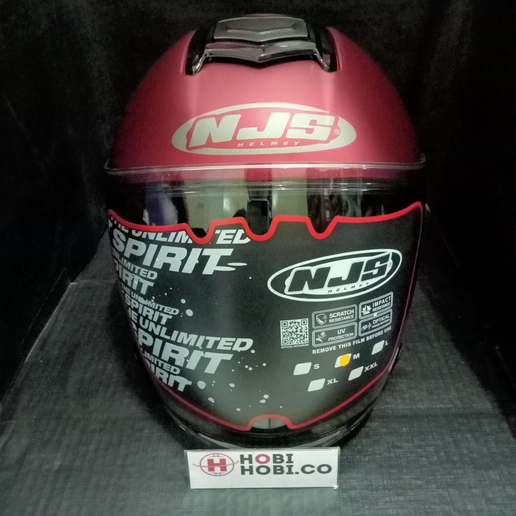 HELM NJS KAIROZ CANDY RED DOFF-3