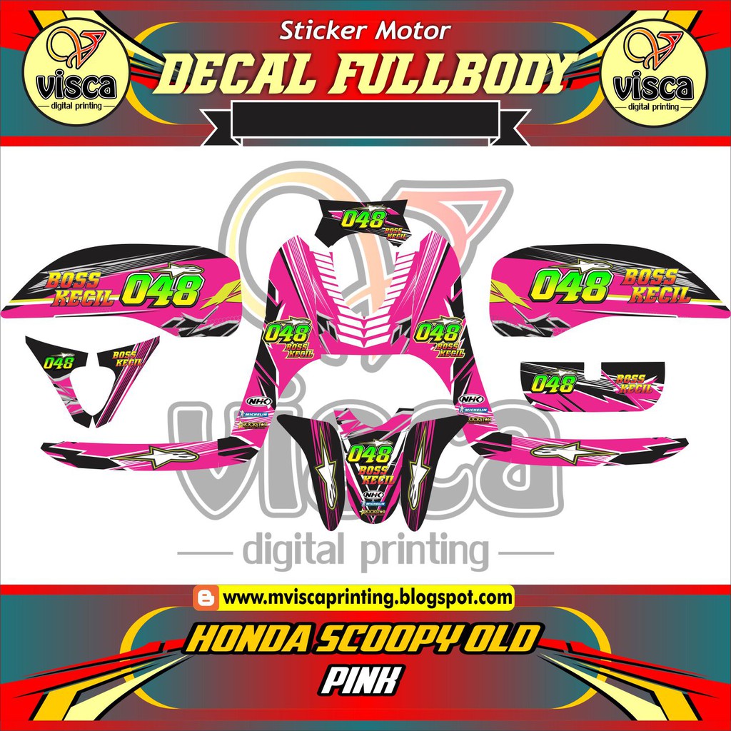 decal SCOOPY decal SCOOPY  decal  SCOOPY full body HONDA SCOOPY OLD PINK