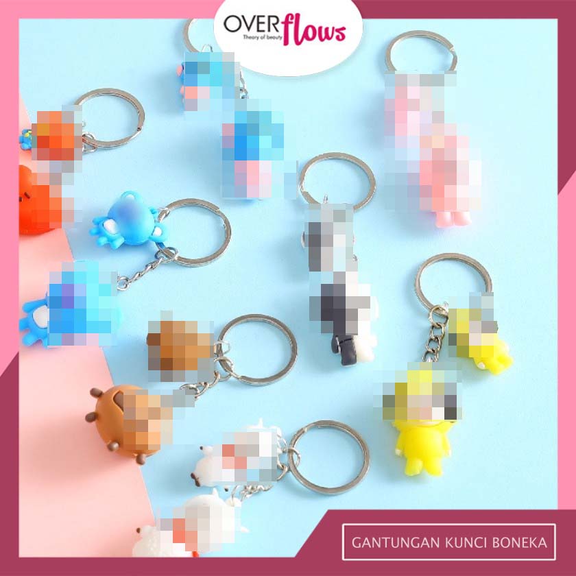 OVERFLOWS.ID GANCI KEYCHAIN BONEKA  KPOP LOVE GOLD GANTUNGAN KUNCI LUCU