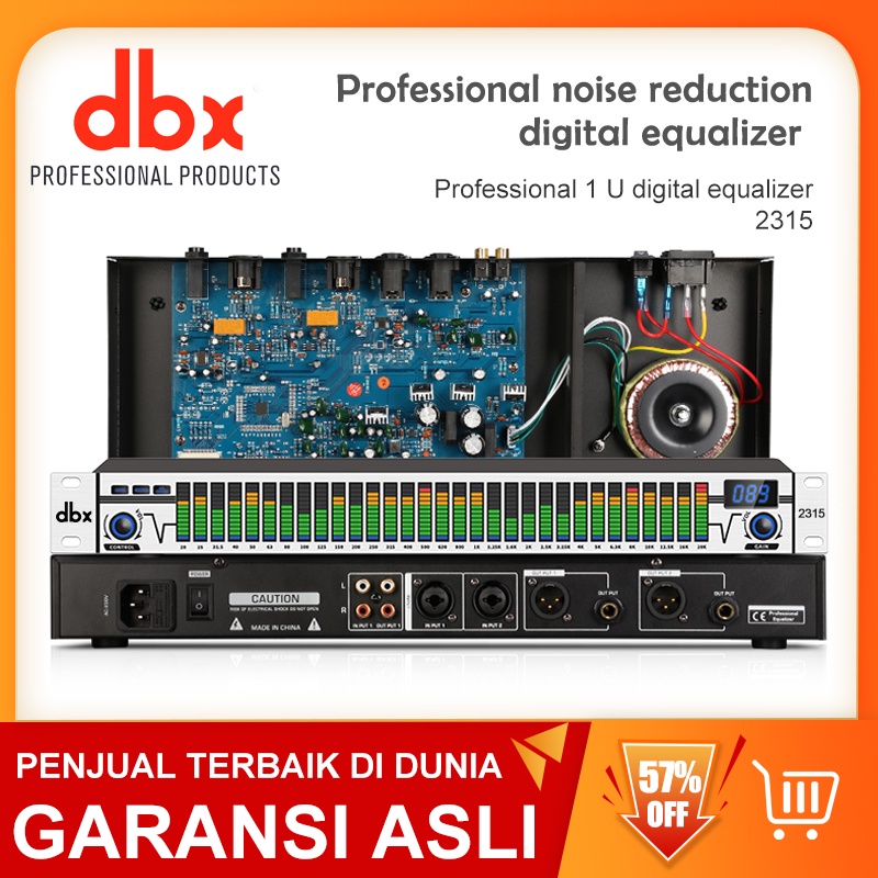 DBX 2315S equalizer elektronik profesional 31-band equalizer digital pengurangan kebisingan profesional kinerja equalizer pemrosesan suara