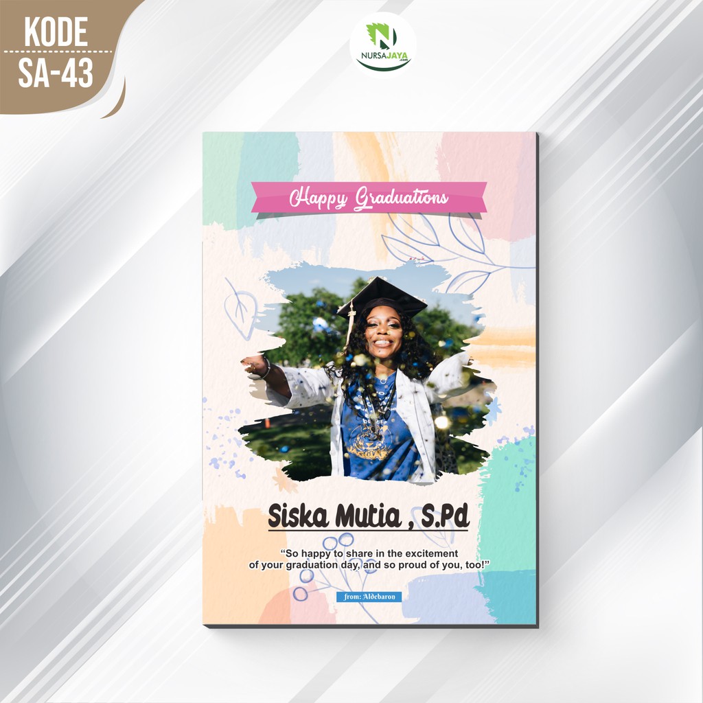 Hadiah Kado Wisuda Graduation Wedding Pernikahan Birthday Custom foto Murah - Cetak Foto di Kayu