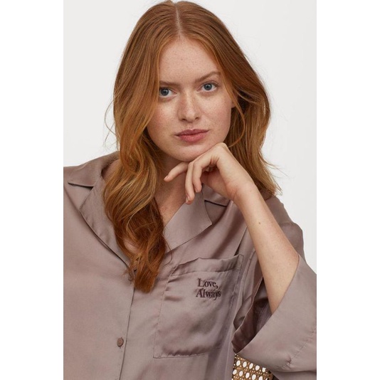 HM Love Satin Pink Pajamas Set / Pajamas set wanita H&M Hnm HM Original 100%