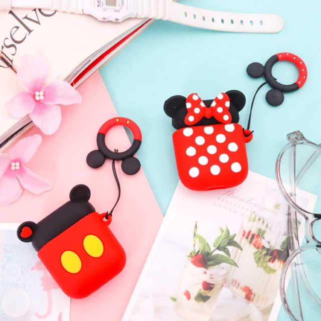 Airpods Case with Ring Sully Monster Inc Pooh Piglet Duck Piggy Mickey Minnie