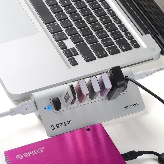 ORICO M3H7 Aluminum Alloy 7 Port USB3.0 HUB with 30W Power Adapter