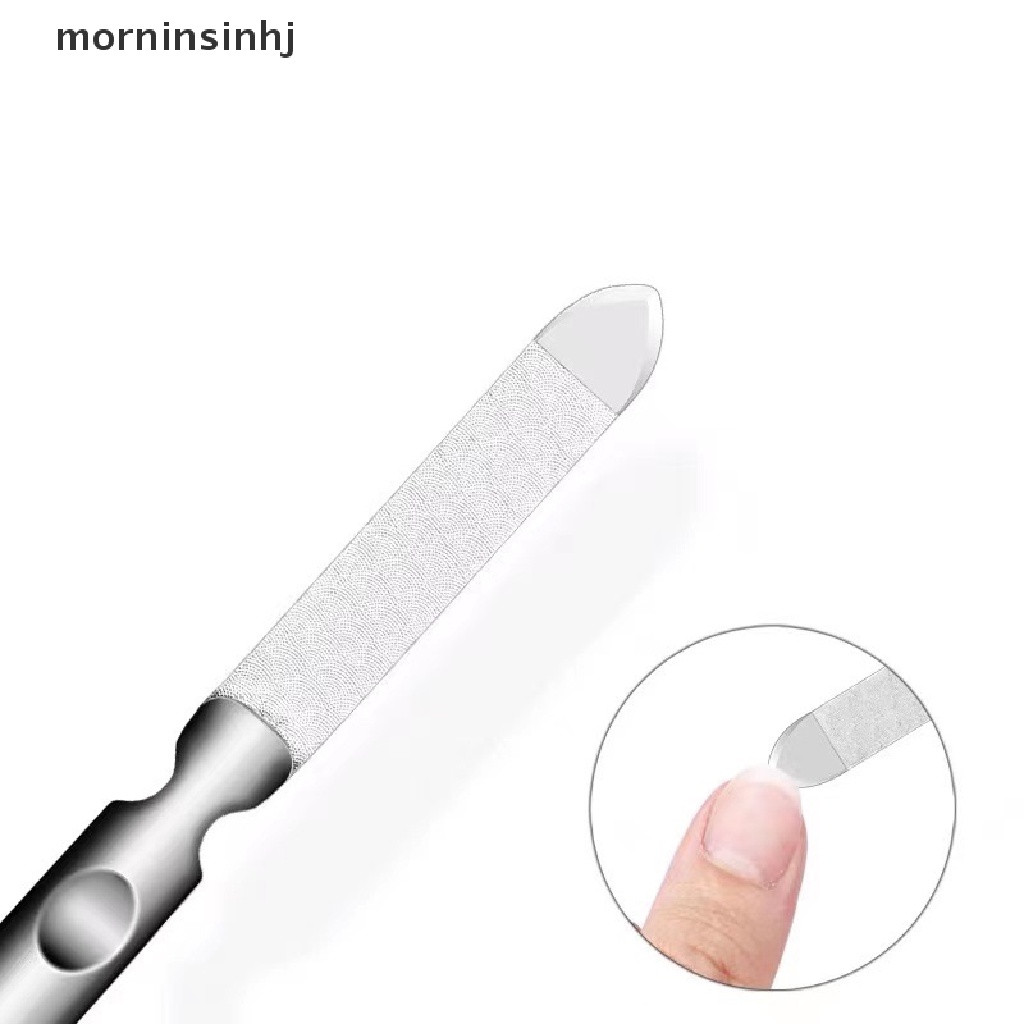 Mor Kikir Kuku Dua Sisi Bahan Stainless Steel Untuk Manicure