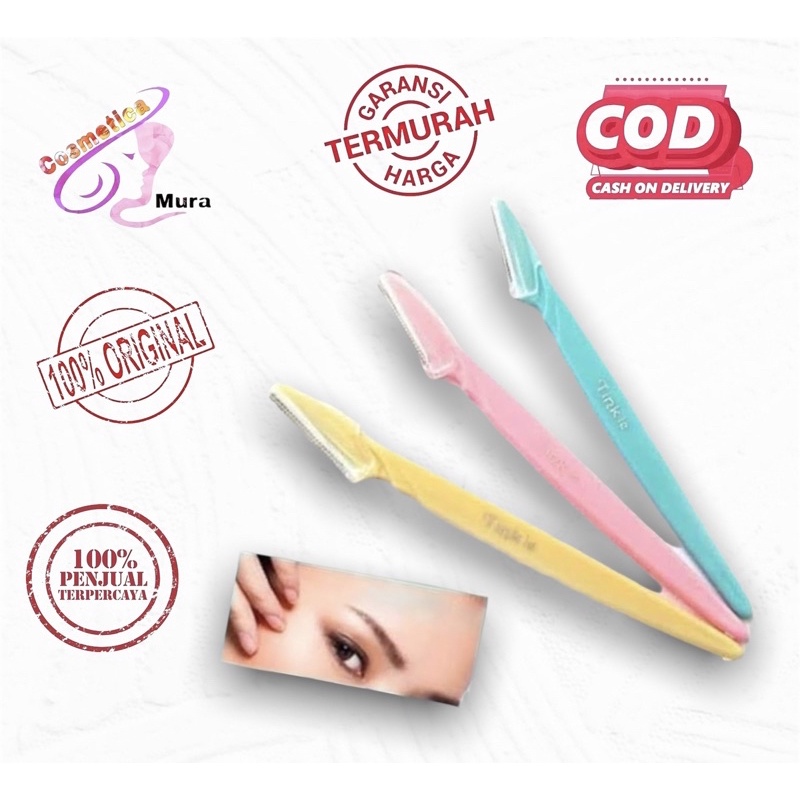 cosmeticamurah [c] PISAU ALIS SINGLE SATUAN GANGANG PANJANG - ALAT CUKUR ALIS PISAU