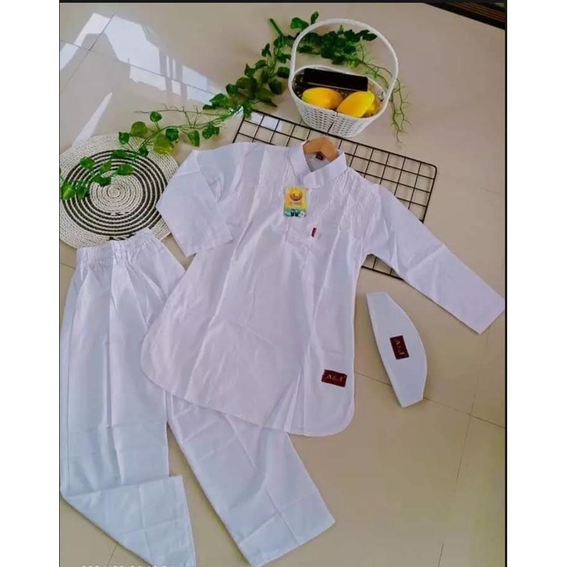 Koko Kurta Putih Anak Lengan Panjang By A&J ORIGINAL