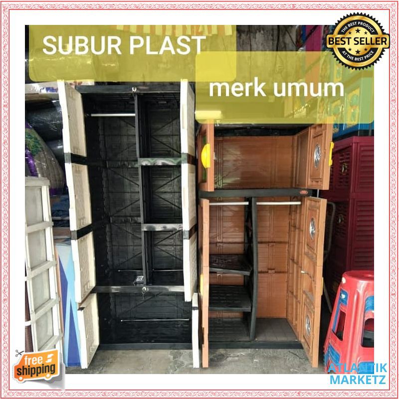 Lemari plastik / lemari pakaian / lemari gantung plastik jumbo