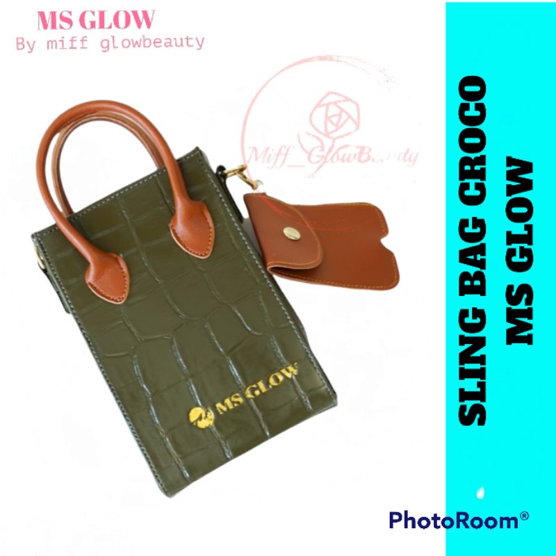 SLING BAG MS GLOW CROCO MSGLOW