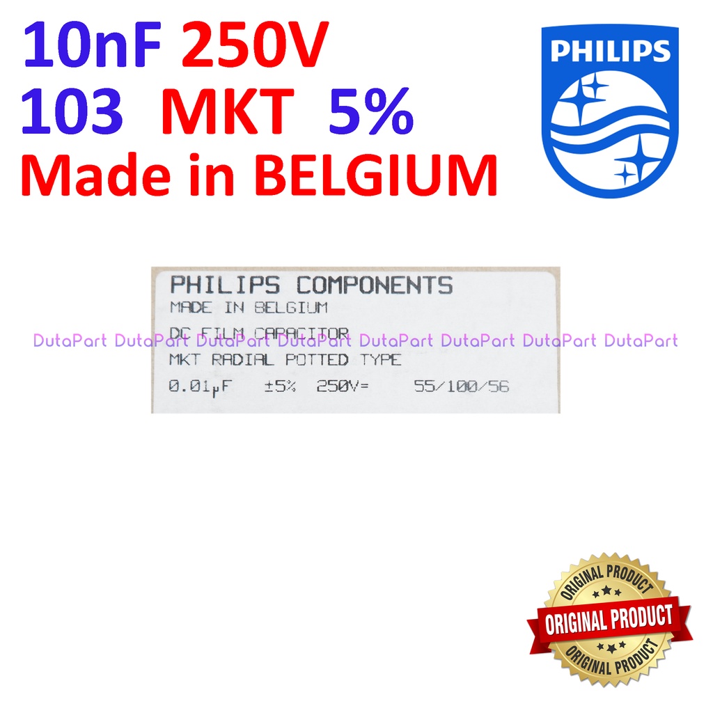 250V 0.01uF 10nF 103 5% ORIGINAL PHILIPS MKT MKM Kapasitor Capacitor