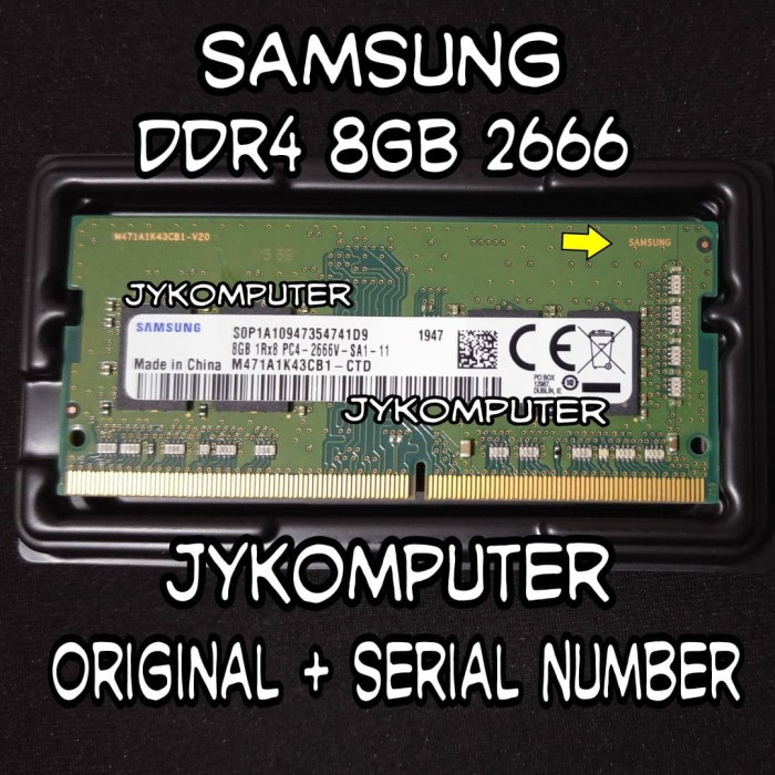 {laptopstore} Ram Laptop Samsung 8GB DDR4 PC4-2666 SODIM Memory 8G memori PC4 21300 Berkualitas