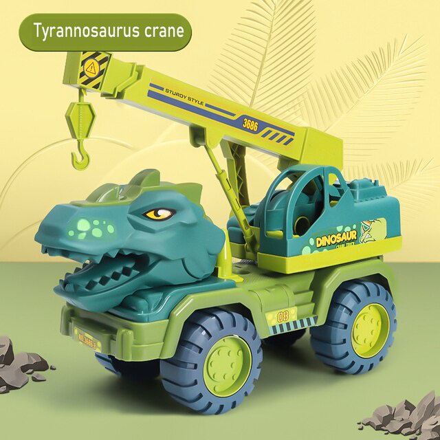 Dinosaur Engineering Jurassic Construction Vehicle mainan mobil truk dino jumbo