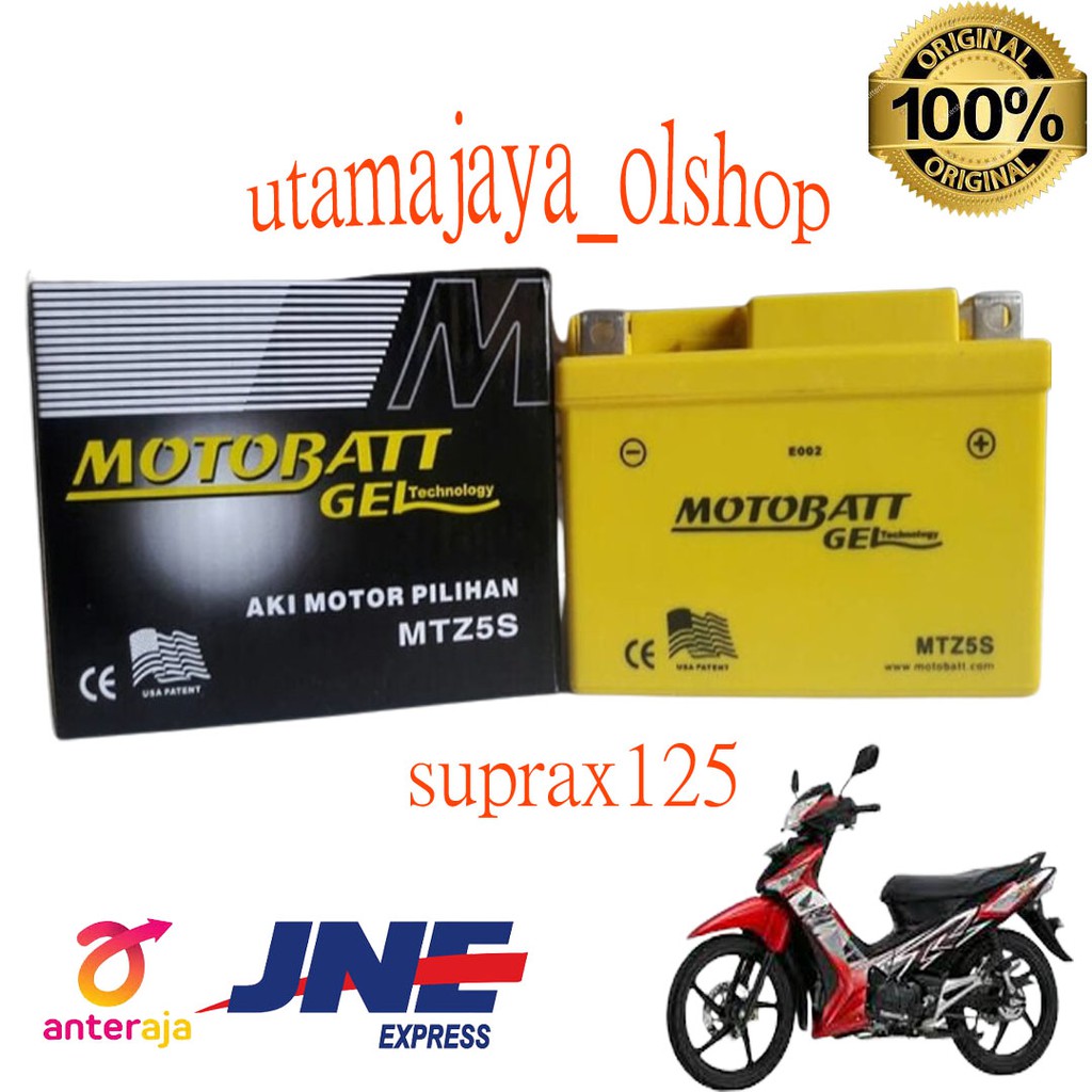 Aki motor honda supra X 125 motobatt MTZ5S original pabrik