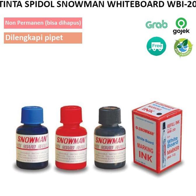 

Promo Awal tahun Tinta Spidol Snowman WhiteBoard WBI-20 / Snowman Whiteboard Ink Refill - Hitam Big