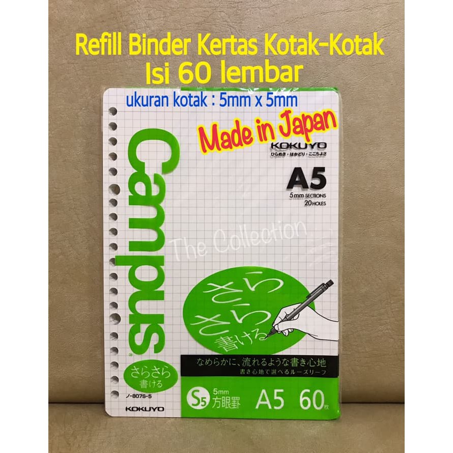 

Isi Kertas Binder - Kertas File - Kertas Note Atk0519Ky Japan 60 Lembar A5 Kertas Grafik File Kotak