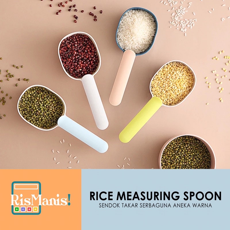 RICE MEASURING SPOON - Sendok Takar Beras Tepung Gula Makanan Kucing Anjing Klip Penjepit Karung