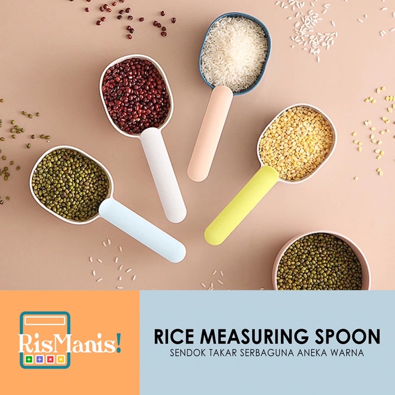 RICE MEASURING SPOON - Sendok Takar Beras Tepung Gula Makanan Kucing Anjing Klip Penjepit Karung