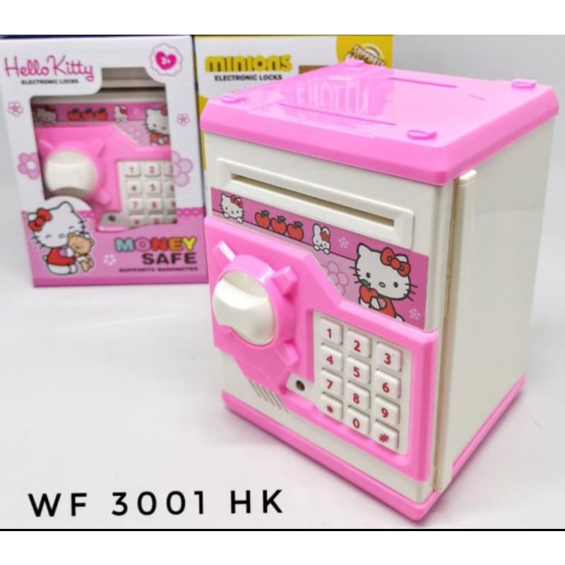 Mainan Celengan ATM Brankas Karakter Hello Kitty Tabungan Uang Brankas