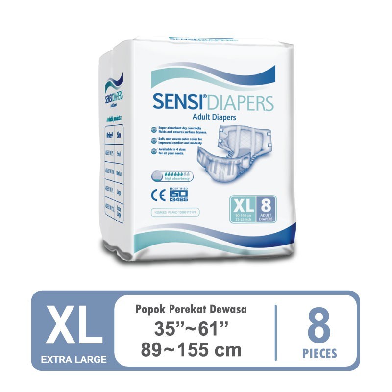 SENSI Adult Diapers | Popok Perekat Dewasa | XL8