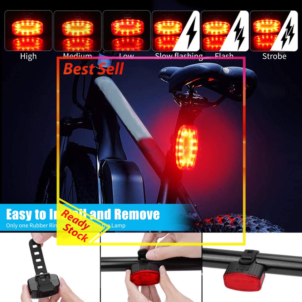 Bike Headlight Taillight Set Rechargeable LED Bicycle Front Rear Light Set