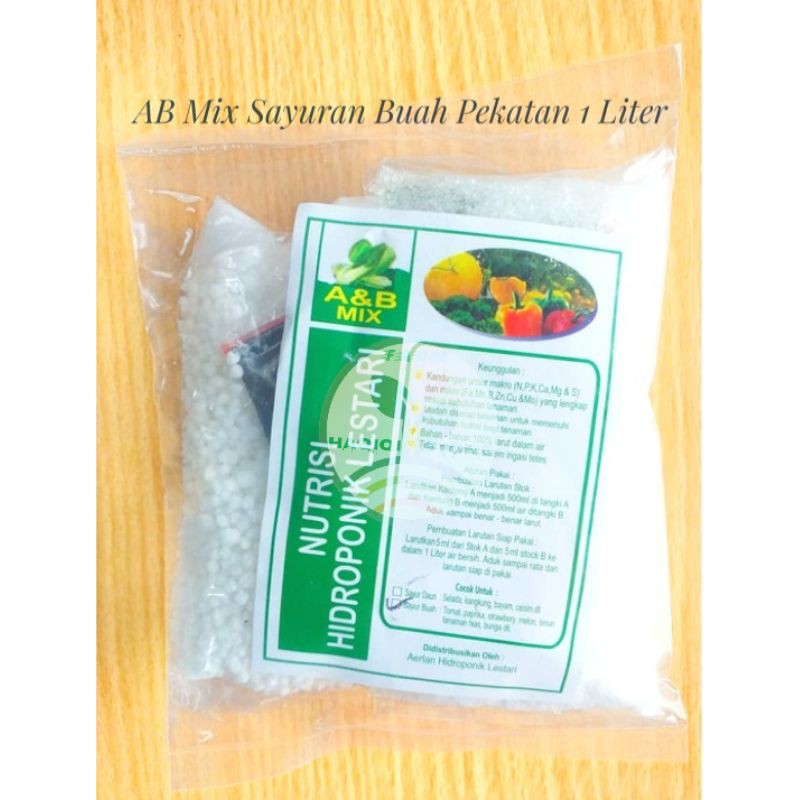 Pupuk Nutrisi Ab Mix Hidroponik Sayuran Buah Pekatan 1 Liter Nutrisi AB Mix Buah 250gr Termurah Ori