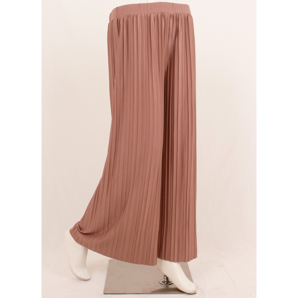 CHIC SIMPLE PLEATED PALAZZO HIGHWAIST CANTIK MODERN FASHION WANITA PT1122BB