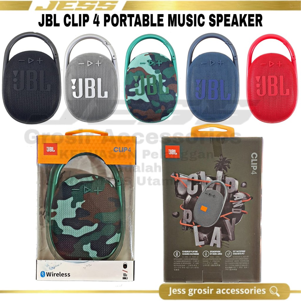 Speaker Bluetooth JBL CLIP 4 Ultra Wireless Portable JBL Clip4 IPX7