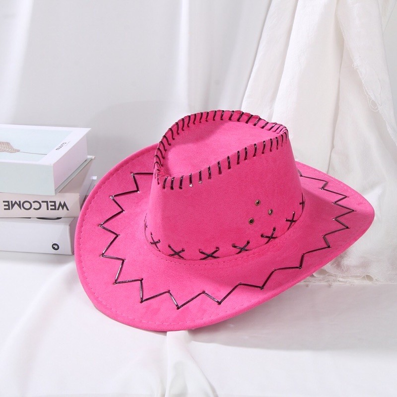 COWBOY HAT - topi koboi y2k aesthetic bahan suede retro vintage