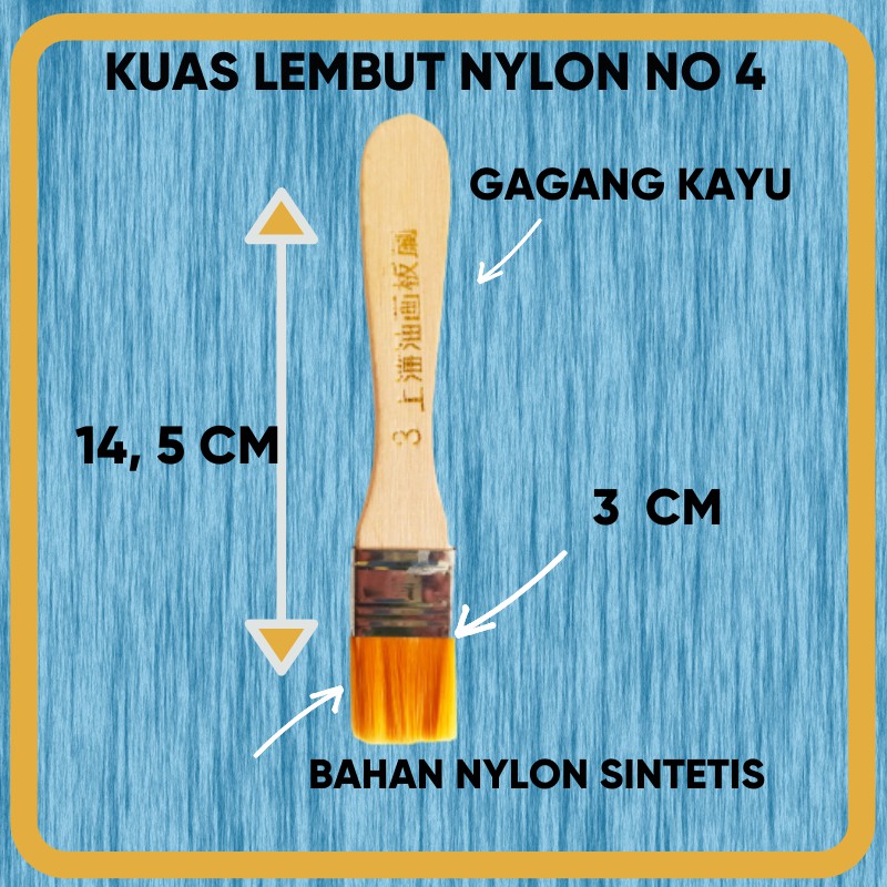 

Kuas Decoupage nylon no.4. Kuas nilon Lembut Untuk Kerajinan Decoupage atau craft Lain