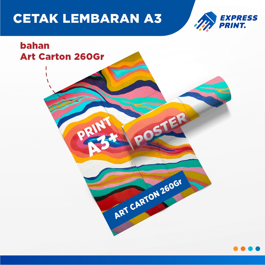 

Cetak Poster Kertas ART Carton 260Gram A3 A4 F4 B5 Cetak Kalender Brosur Flayer Laminasi Glossy