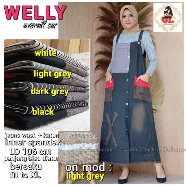 Baju Jeans Welly Overal  Set 100% ORI GL