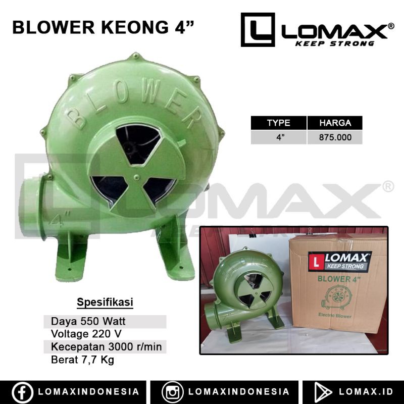 Mesin Blower Keong 4 Inch Lomax