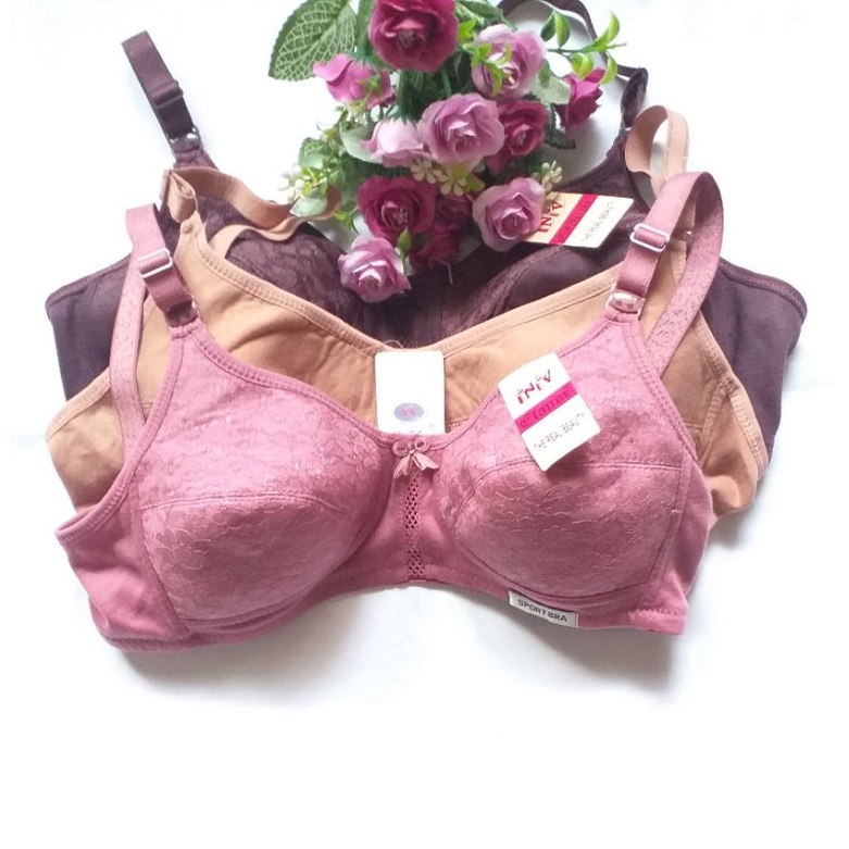BRA BH Brukat tanpa kawat dan berbusa 34 - 42
