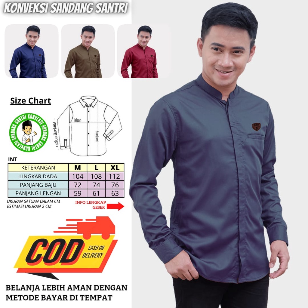 Atasan Muslim Pria Baju Koko Pria Lengan Panjang Kemeja Koko Pria Lengan Panjang Baju Koko Hadroh Baju Koko Pria Polos Baju koko Premium Baju Koko Kekinian Baju Koko Motif Baju Koko Terbaru Baju Koko Terlaris Bisa COD