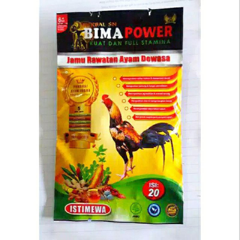 

jamu ayam Bima power SN isi 20 butir herbal original