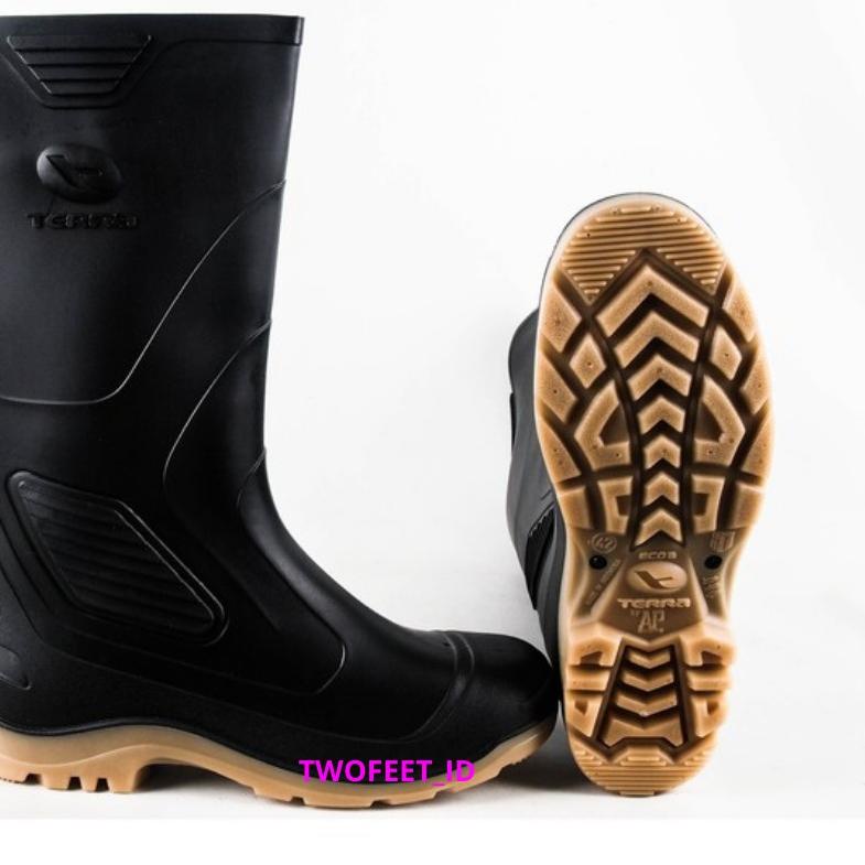 ♕ SEPATU AP BOOTS TERRA ECO 3 HITAM - AP TERRA ECO 3 KARET TINGGI HITAM - AP BOOTS TERRA ECO 3 HITAM