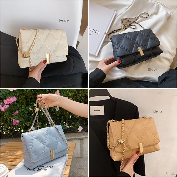 TAS SLING IMPOR WANITA TAS JALAN KASUAL TAS PESTA TAS CEWE SELEMPANG RANTAI TALI TAS PEREMPUAN J1138