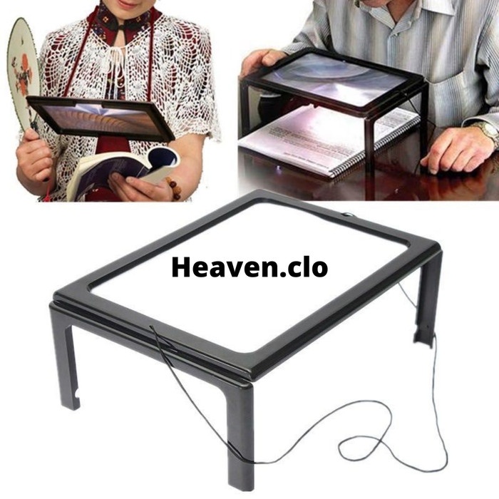

Magnifier Glasses for Readi Kaca Pembesar Bentuk Meja ada Lampu LED