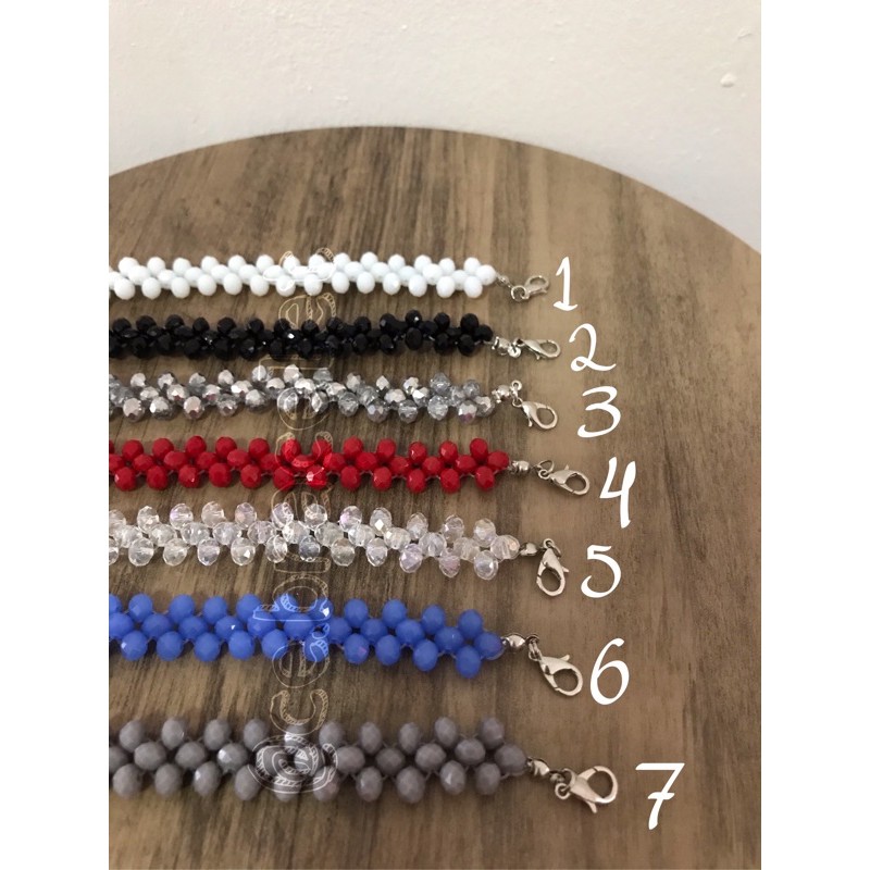 Ce.bracelet- Konektor masker manik/ mute kristal